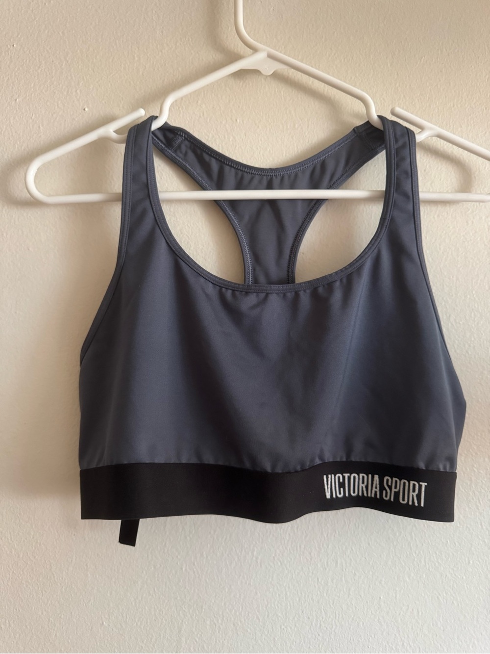 Victoria Secret Sport VSX Gray Racerback Sports Bra